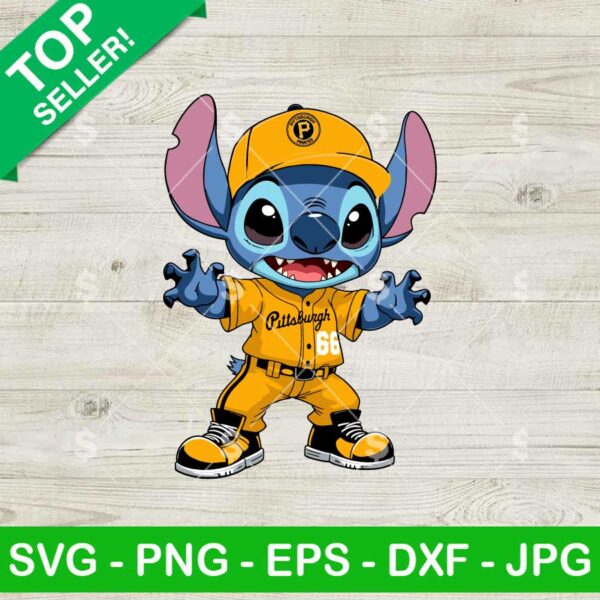 Stitch Pittsburgh Pirates Baseball SVG