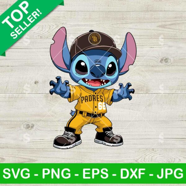 Stitch San Diego Padres Baseball SVG
