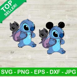 Stitch and Toothless Toy in Bag SVG