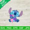 Stitch Holding Thyroid Cancer Ribbon SVG