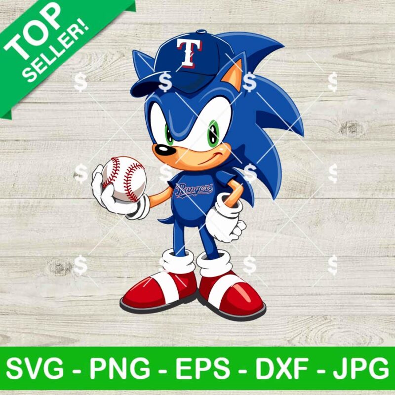Texas Rangers Sonic MLB Team SVG