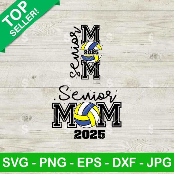 Volleyball Senior Mom 2025 SVG Bundle