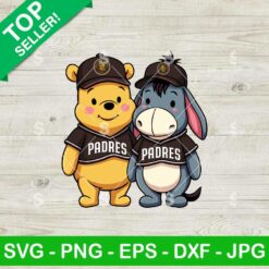 Winnie The Pooh And Eeyore San Diego Padres Baseball SVG
