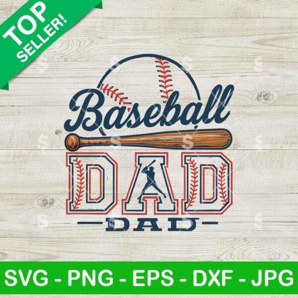 Baseball Dad SVG, Baseball Dad Father's Day SVG, Baseball Dad Life SVG