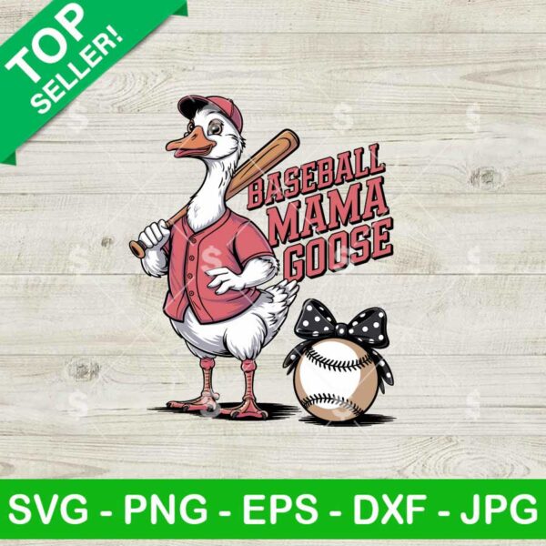 Baseball Mama Goose SVG