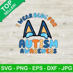 Bluey Dog Autism SVG