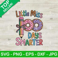 Coquette Donut Little Miss 100 Days Smarter SVG