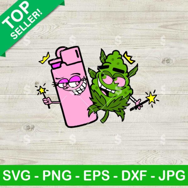 Cosmo And Wanda Stoner SVG, Weed Day SVG, Funny Cannabis SVG