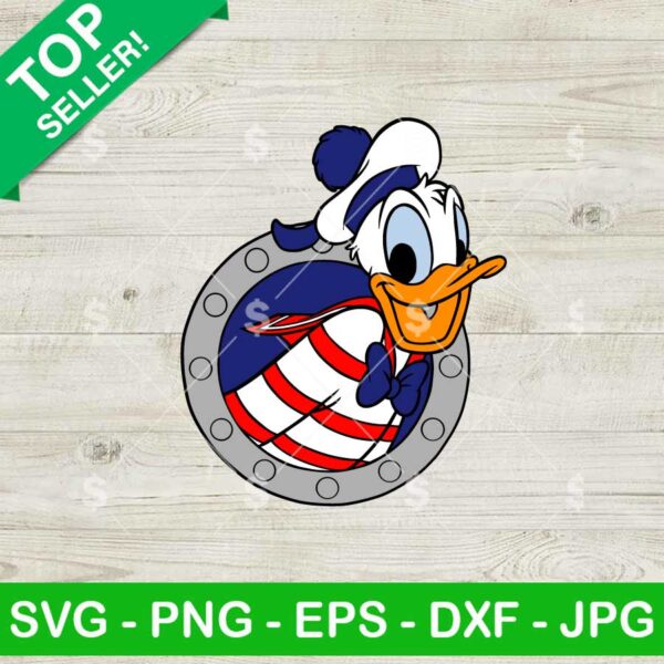Donald Duck Sailor Head Cruise Line SVG, Disney Vacation SVG, Disney Family SVG