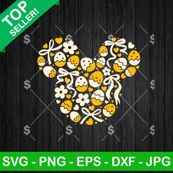 Easter Eggs Mouse Head SVG, Disney Easter Day SVG, Disney Eggs SVG
