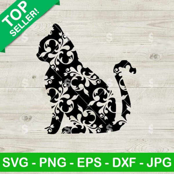 Floral Cat SVG