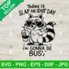 Funny Raccoon Today Is Slap An Idiot Day SVG