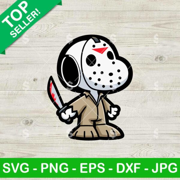 Funny Snoopy As Jason Voorhees SVG