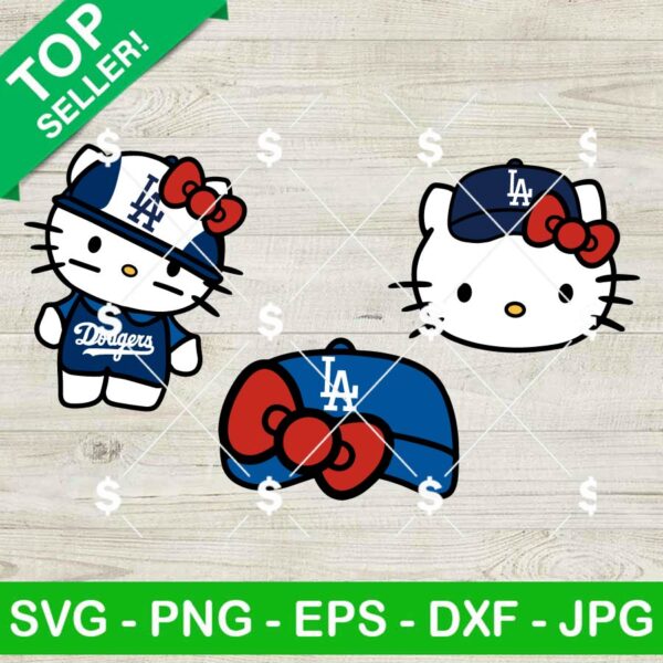 Hello Kitty Los Angeles Dodgers Bundle SVG