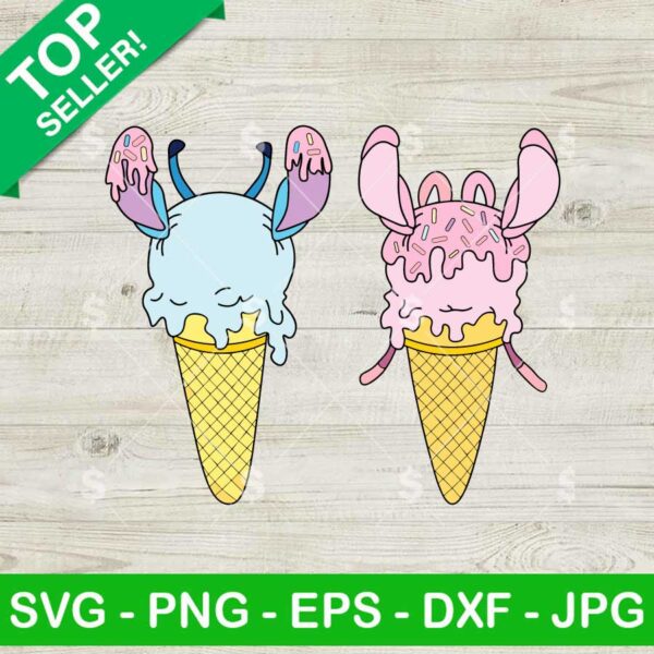 Ice Cream Cone Stitch SVG, Funny Stitch SVG, Ice Cream Cones SVG