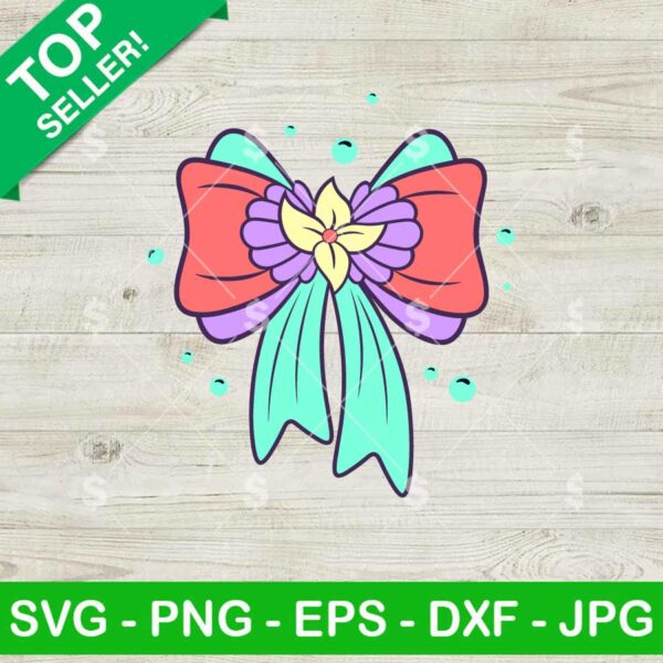 Little Mermaid Princess Coquette Bow SVG