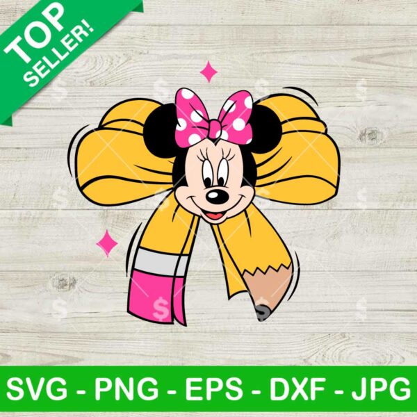 Minnie Teacher Coquette Bow SVG