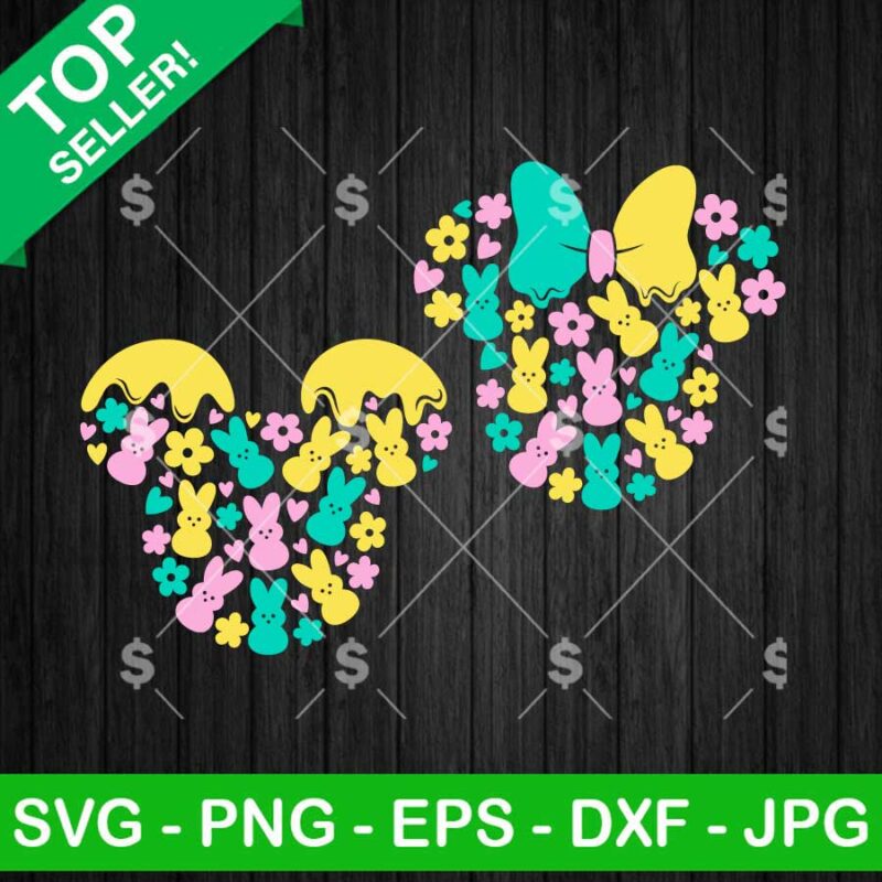Mouse Head Easter Donuts SVG, Funny Mouse Peeps SVG, Disney Easter SVG