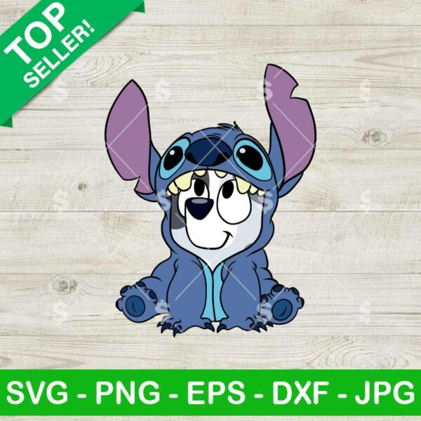 Muffin Bluey In A Stitch SVG, Bluey Dog SVG, Stitch Cartoon SVG