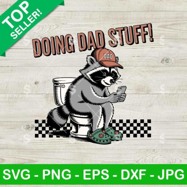Raccoon Doing Dad Stuff SVG