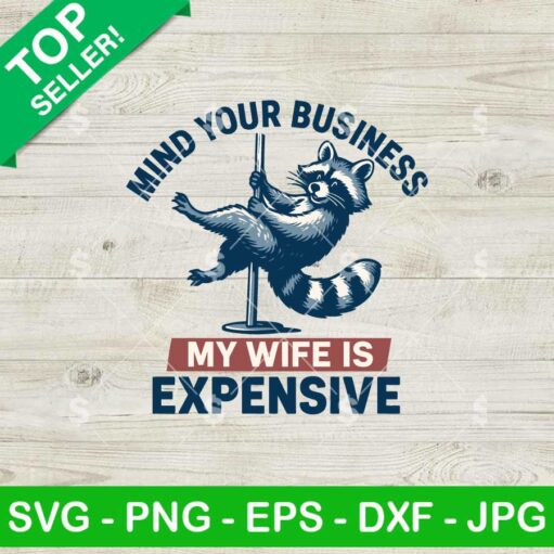 Raccoon My Your Business My Wife Is Expensive SVG