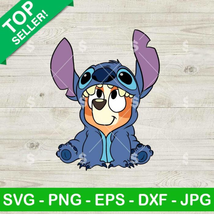 Stitch As Bingo Bluey SVG
