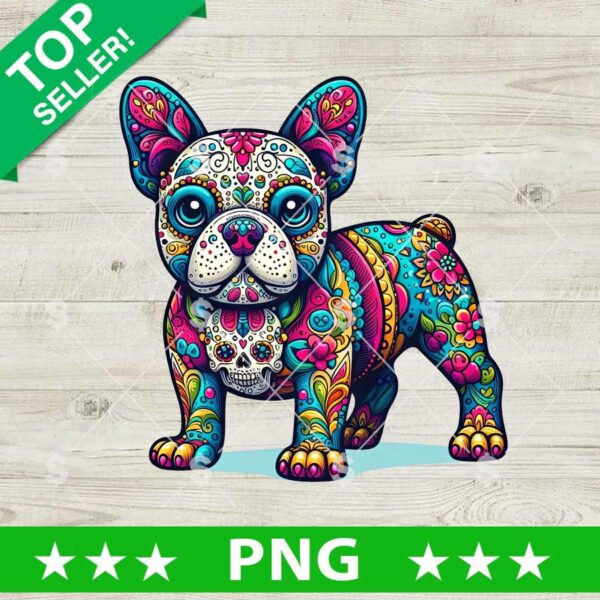 French Bulldog Zentangle Mandala Color PNG, French Bulldog PNG, Zentangle Dog Sublimation PNG