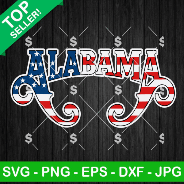 Alabama America Flag Svg, Alabama Svg, Alabama Flag Svg