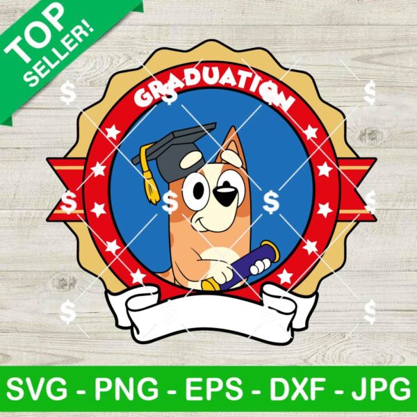 Bluey Bingo Graduate Svg