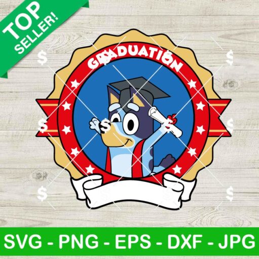 Bluey Graduation Svg