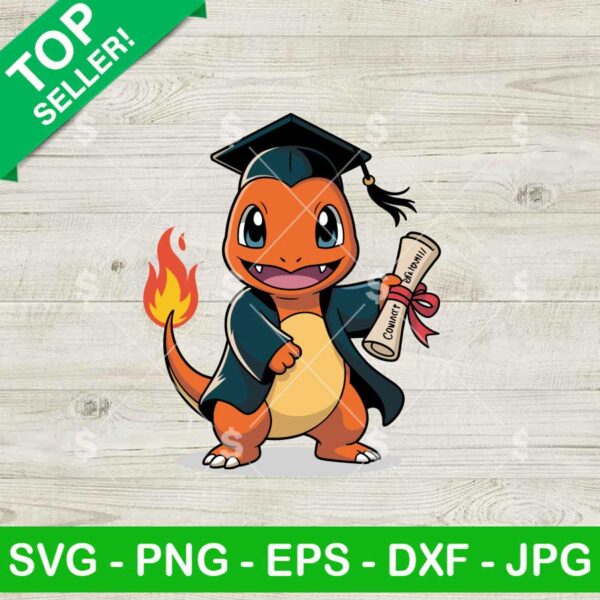 Charmander Happy Graduate Svg