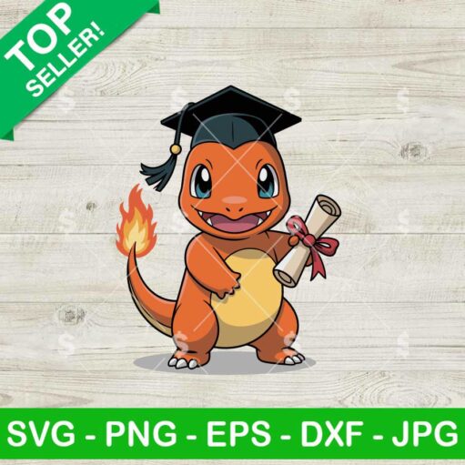 Charmander Pokemon Graduation Svg