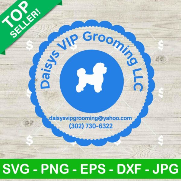 Daisys VIP logo Svg, Daisy VIP Grooming LLC