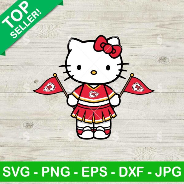 Hello Kitty KC Chiefs Cheerleader Svg