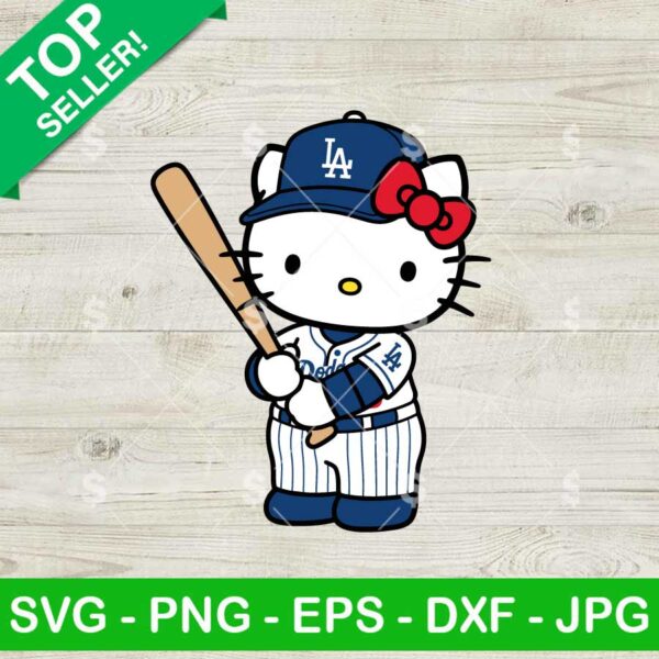 Hello Kitty LA Dodgers Uniform Svg