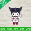 Kuromi Boston Red Sox Baseball Svg