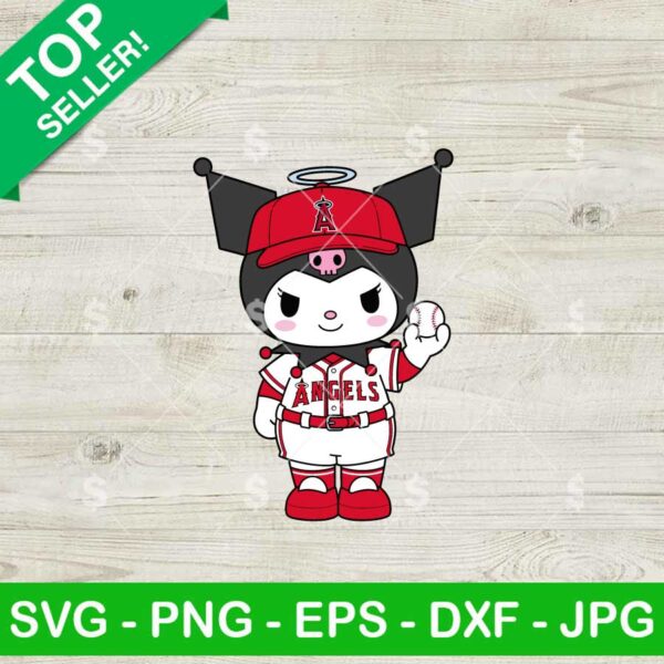 Kuromi LA Angels Baseball Svg