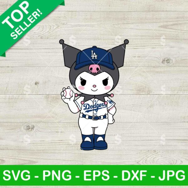 Kuromi LA Dodgers Baseball Svg