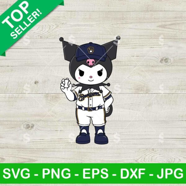 Kuromi Milwaukee Brewers Baseball Svg