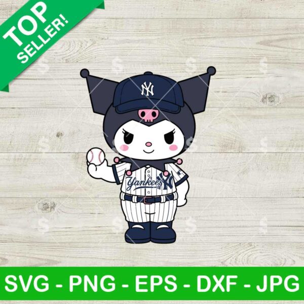 Kuromi NY Yankees Baseball Svg