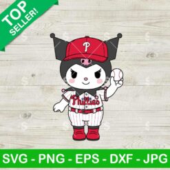 Kuromi Philadelphia Phillies Baseball Svg