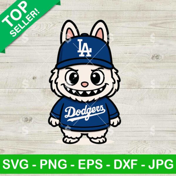 Labubu LA Dodgers Baseball Svg