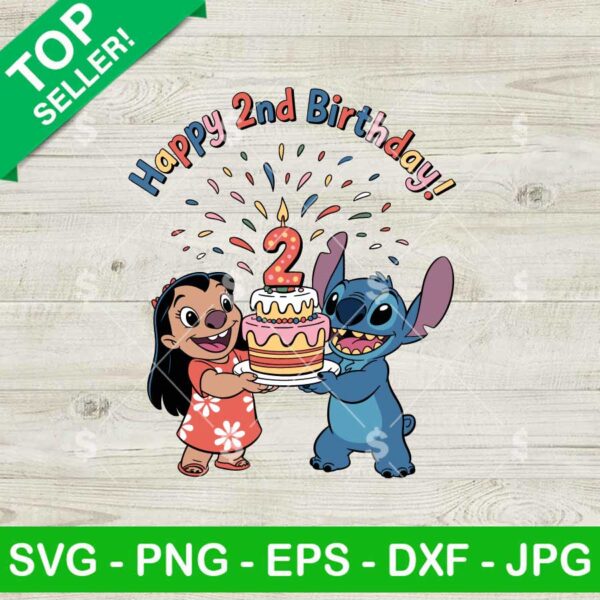 Lilo Stitch 2nd Birthday Party Svg