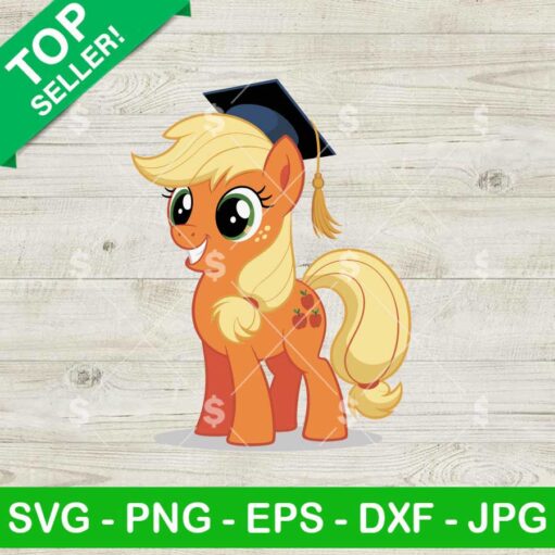 Little Pony Applejack Graduation Svg
