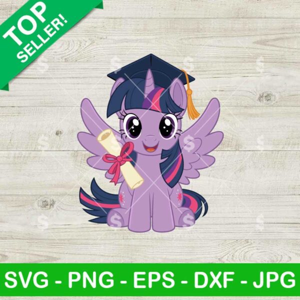 Little Pony Twilight Sparkle Grad Cap Svg