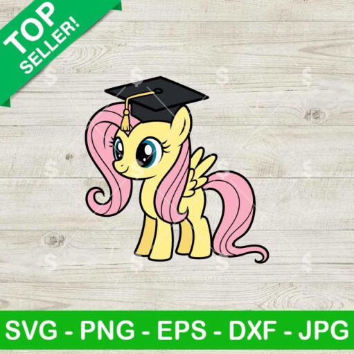 Little pony Fluttershy Grad Cap Svg