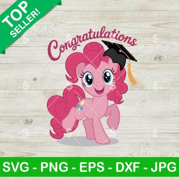 Little Pony Pinkie Pie Grad Cap Svg
