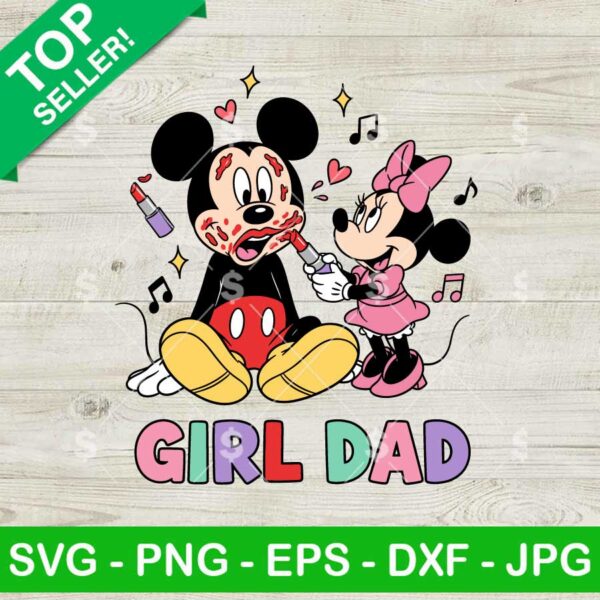 Mickey Mouse Girl Dad makeup Svg