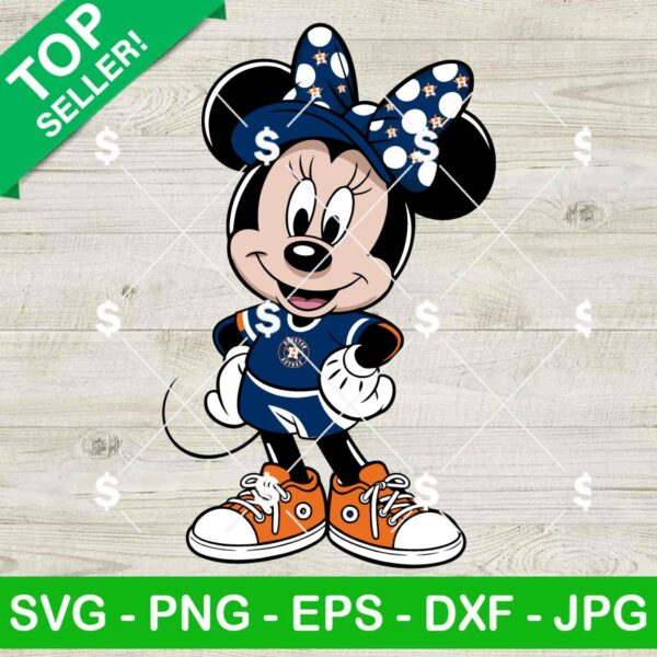Minnie Mouse Houston Astro Baseball Svg