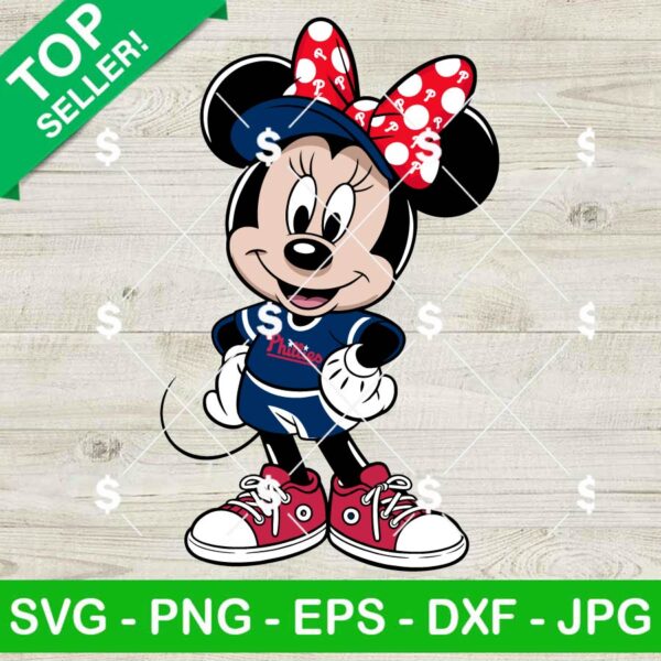 Minnie Philadelphia Phillies Baseball Svg